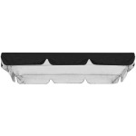 Outdoor Swing Canopy Replacement Cover Black 210D Oxford Top (164x114x15cm)